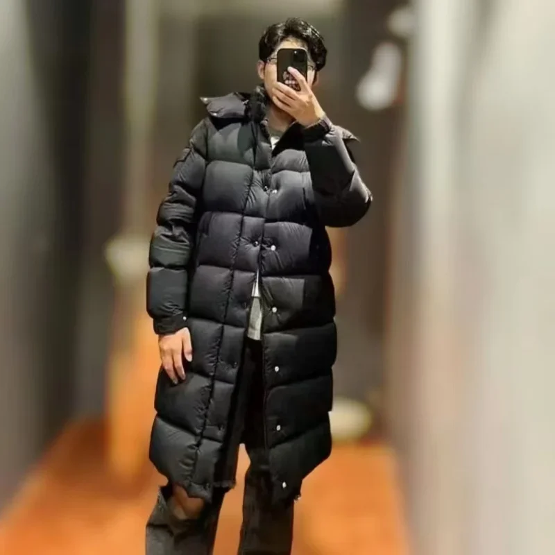 Moncl*r Winter Heren Witte Ganzendons Jas Warme Capuchon Slim Fit Puffer Jas Jas Mannelijke Casual Hoge Kwaliteit Overjas Thermische