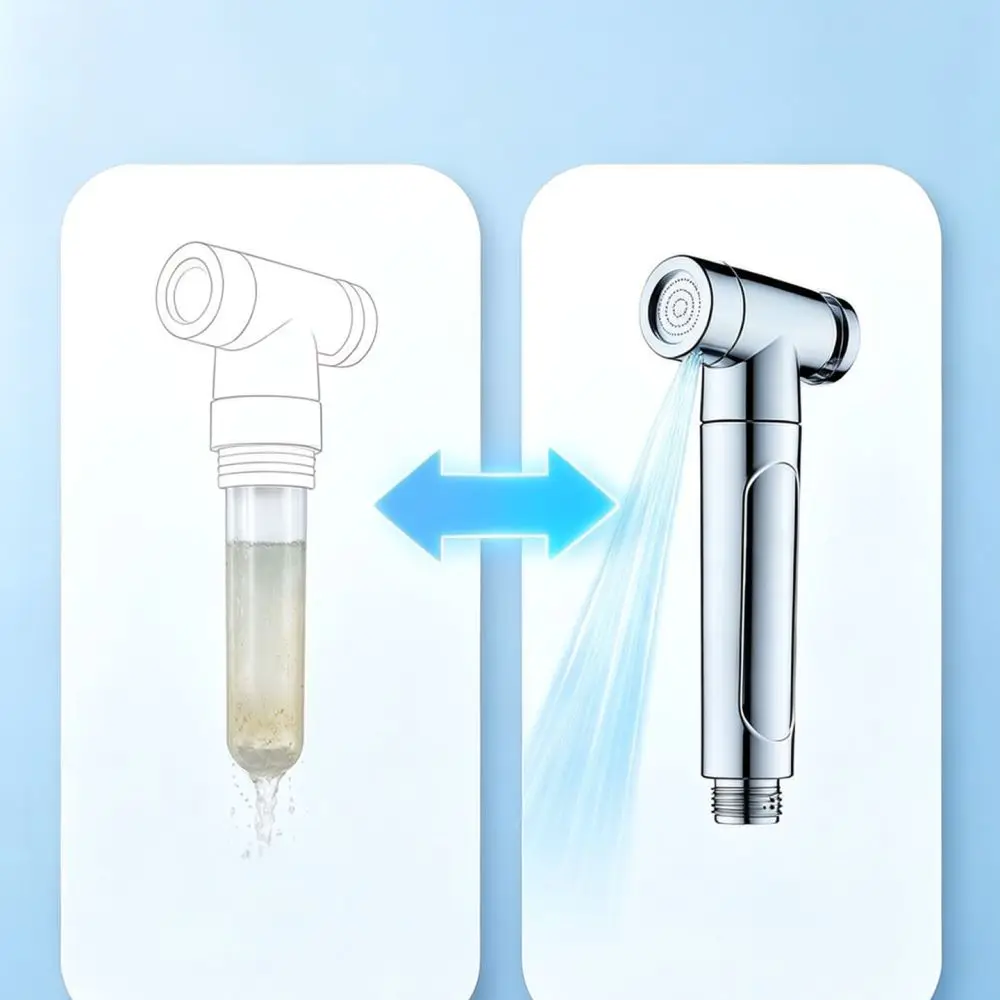 Bathroom Handheld Bidet Sprayer With Filter Element Pressurized Toilet Cleaning Applicator Abs Portable Shower Tool