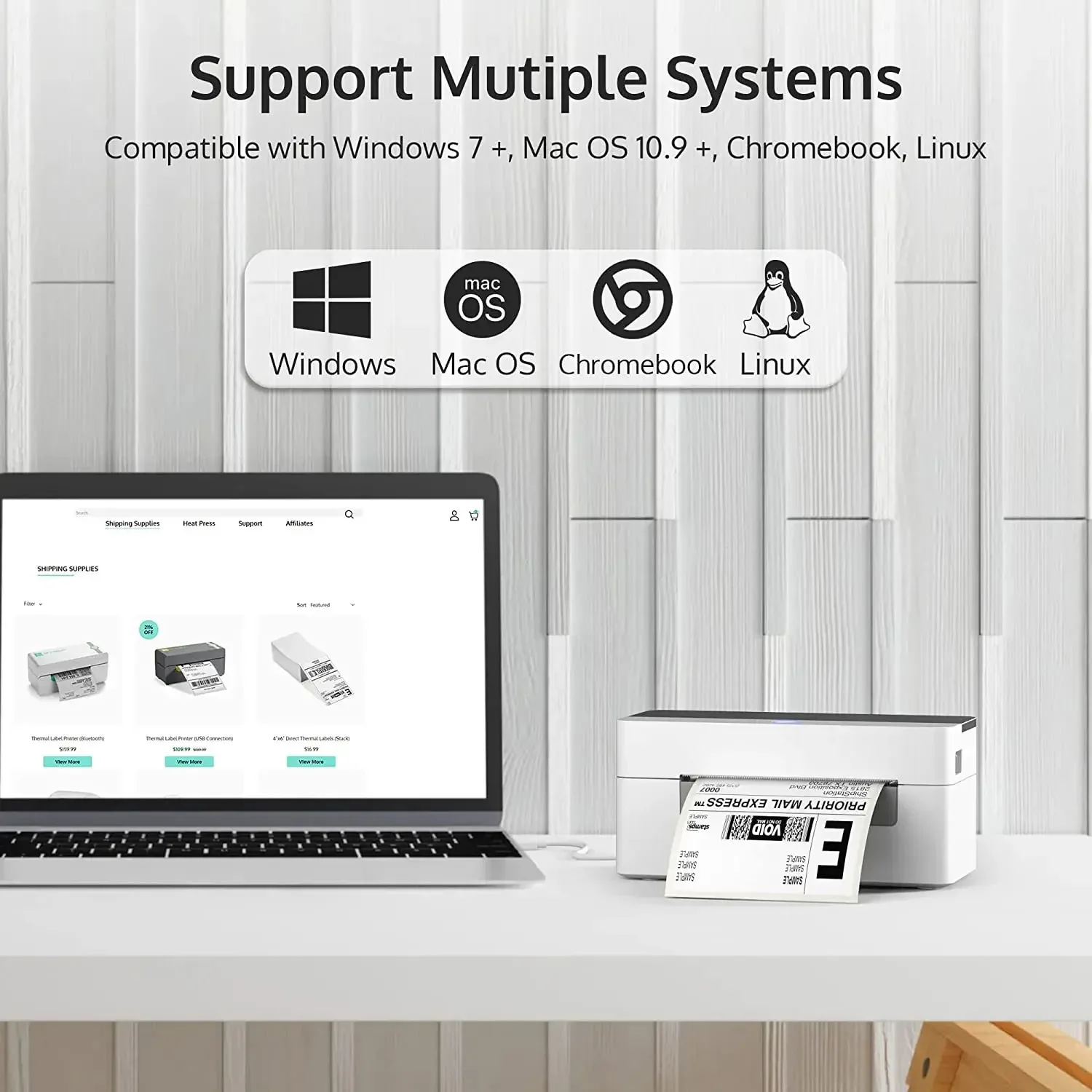 Imagem -02 - Xprinter Impressora de Etiquetas Térmica Express Barcode Impressora Etiqueta Titular Pos para Macos Windows Bluetooth ou Usb D463b 4x6