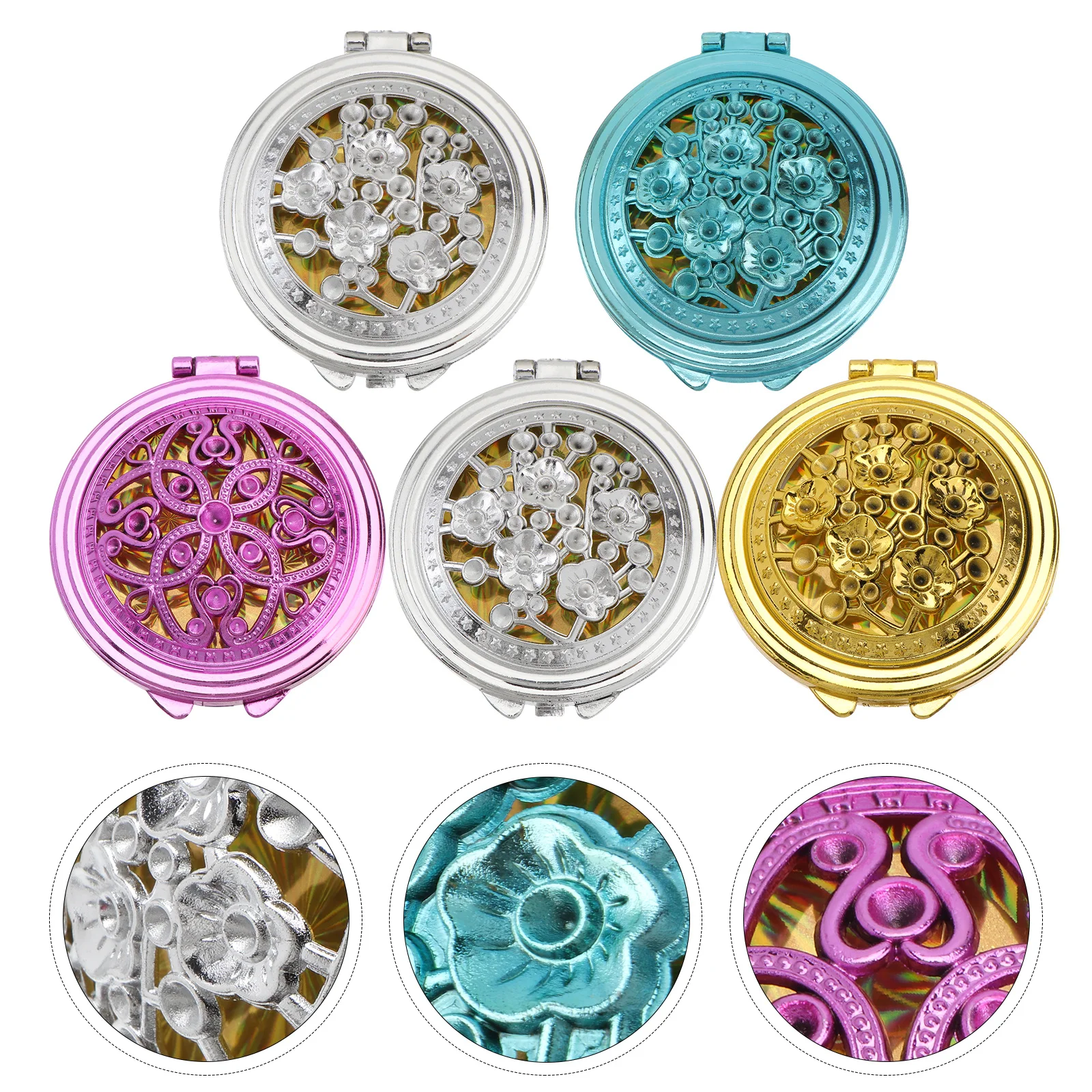 5-delige make-upspiegels Reizen Draagbare compacte handzak Opvouwbare make-up