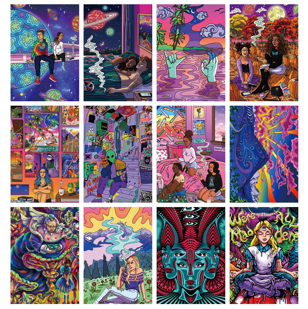 

10/50PCS Amusing abstract Art Graffiti Stickers For Phone Bottle Scrapbook Travel Bag DIY Aesthetic Decals Creative Gifts