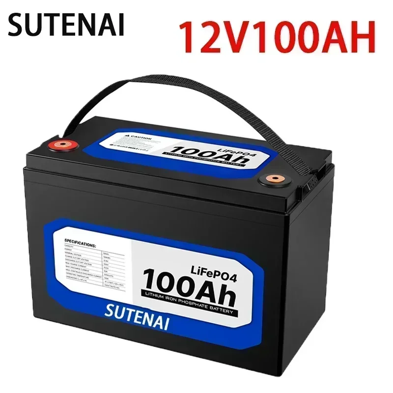 BMS内蔵のリン酸鉄リチウム電池,太陽光発電システム用のLiFePo4電池,RVエンジン,12V, 100Ah