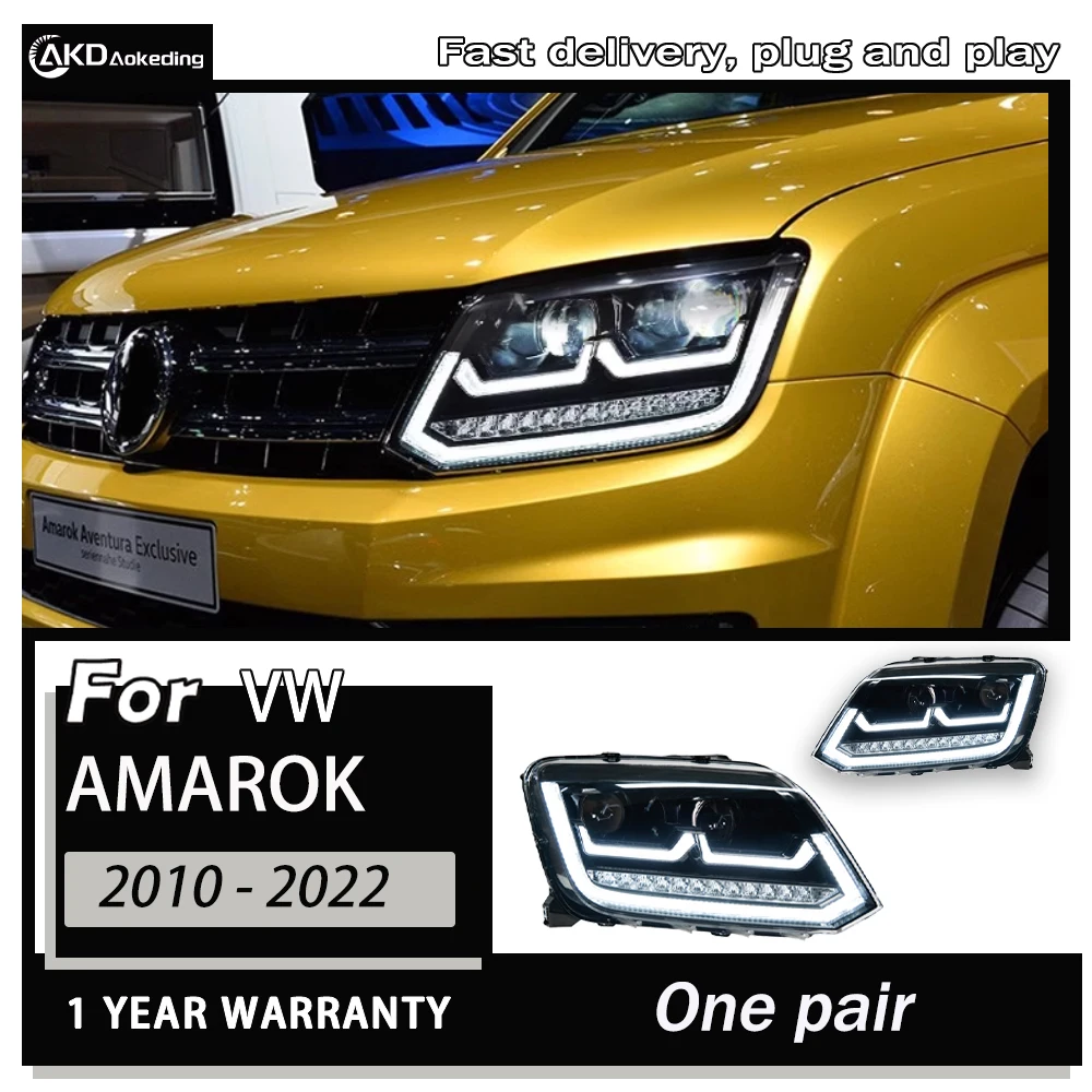 Car Styling Headlights for Amarok LED Headlight 2010-2020 Amarok Head Lamp DRL Signal Projector Lens Automotive