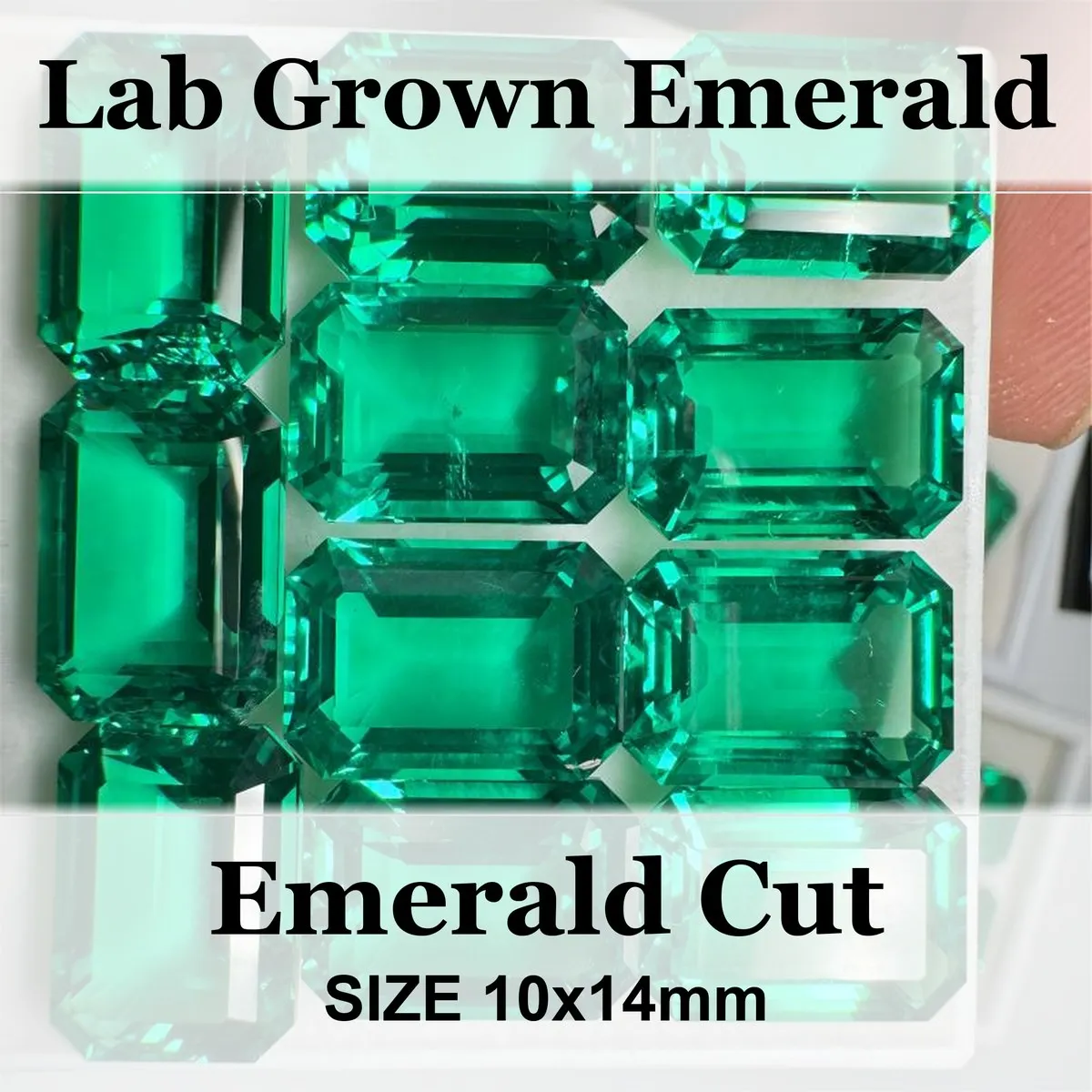Lab Grown Emerald Stones Hand-cut Hydrothermal with Inclusion Emeralds 10x14mm Gemstone for Diy Jewelry Making