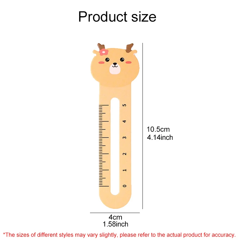 Ruler Bookmark Cartoon Animal Bookmark Cute Bear Kitten Student Ruler Bookmark Teaching Incentive Supplies Students Supplies TMZ