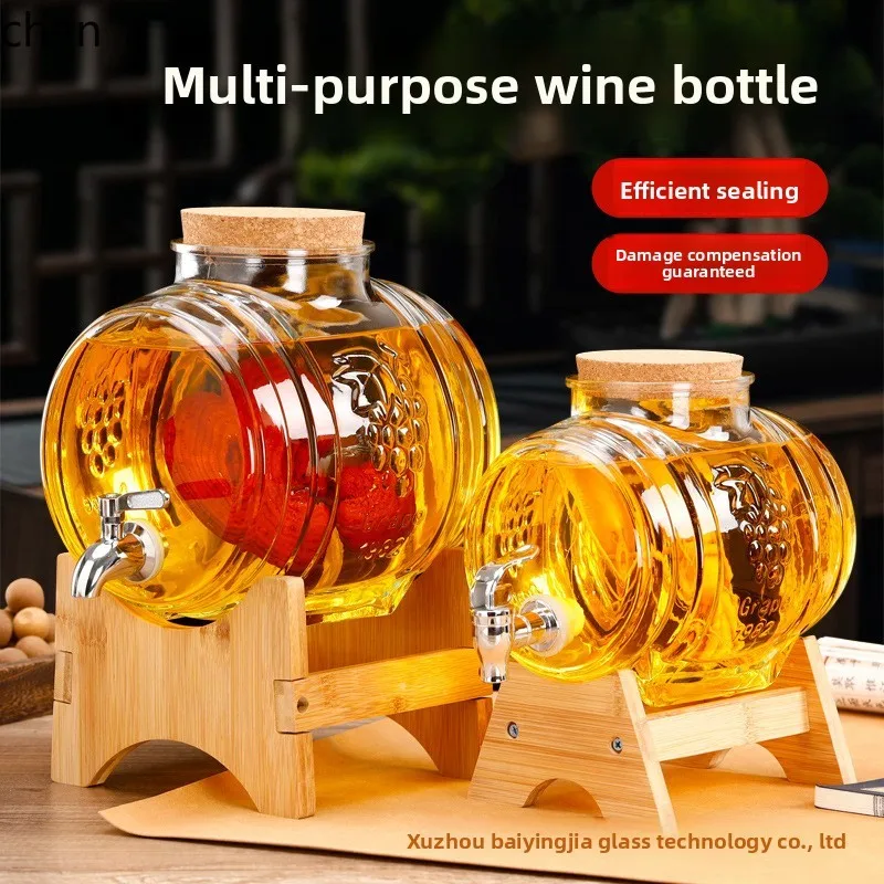 Zml glass infusion jar - airtight wine storage container with spigot, perfect for home use