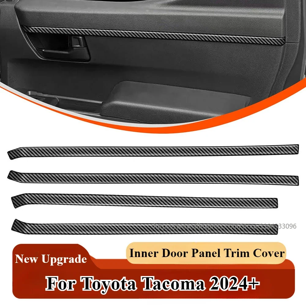 

For Toyota Tacoma 2024+ Carbon Fiber Car Inner Door Panel Trim Cover Strip Decoration Sticker For Tacoma Accessories