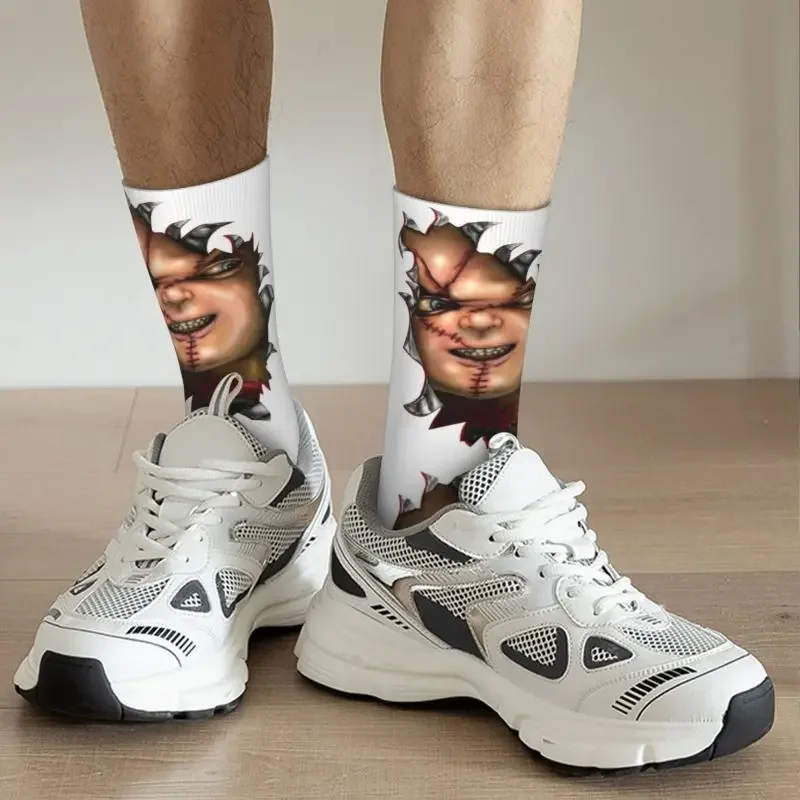 Spiel von Chucky Kleid Socken Männer Frauen warme Mode Neuheit Horrorfilm Kinder spielen Crew Socken