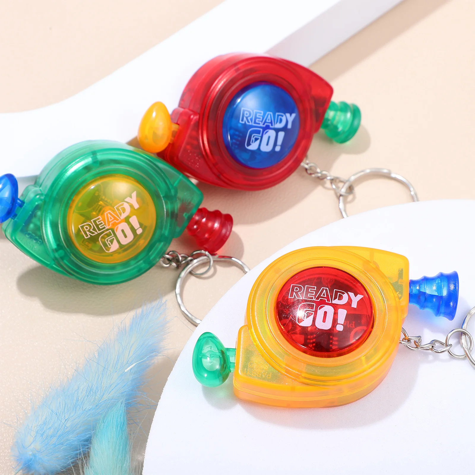 3 pcs Handheld Game Console Mini Electronic For Kids Keychain Pendant Party Favors Gift Reaction Training Memory Rhythm Game