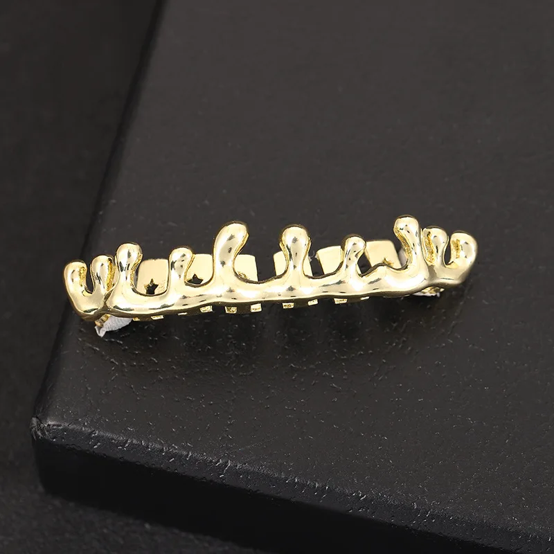 من المألوف والديكور مزدوج الزركون/قطرة الماء أسنان سفلية الهيب هوب الأسنان الديكور حفلة يومية الشارع الأسنان الديكور #5