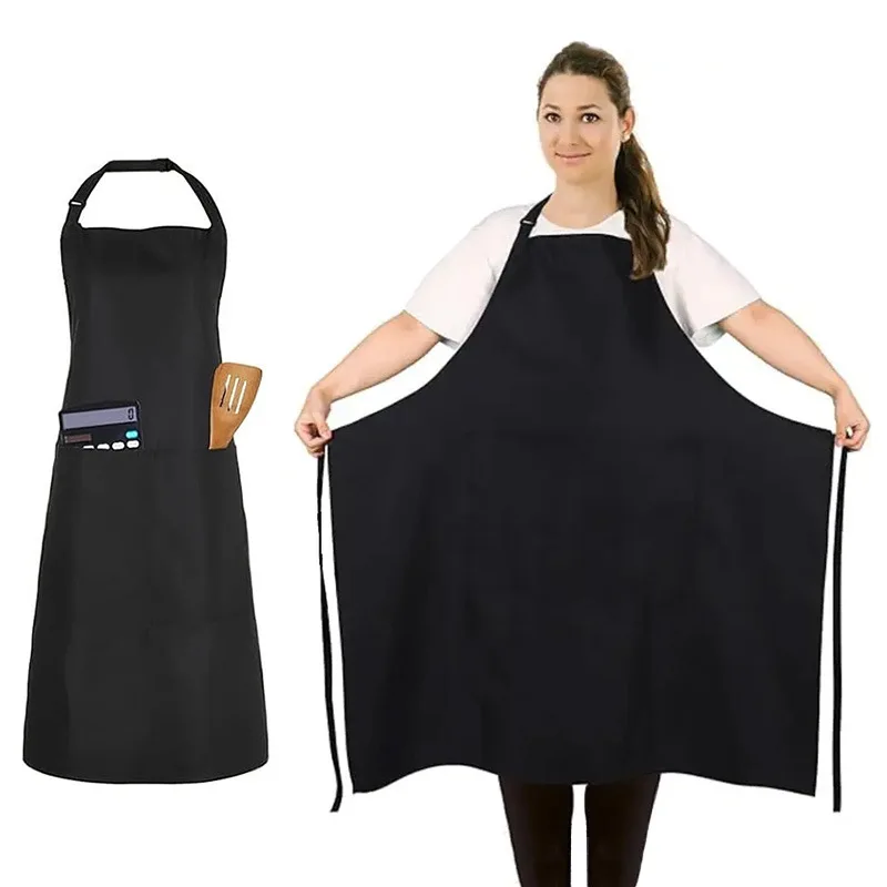 1pc Polyester Apron For Kitchen Restaurant Home Gardening Pottery Artist Work Apron