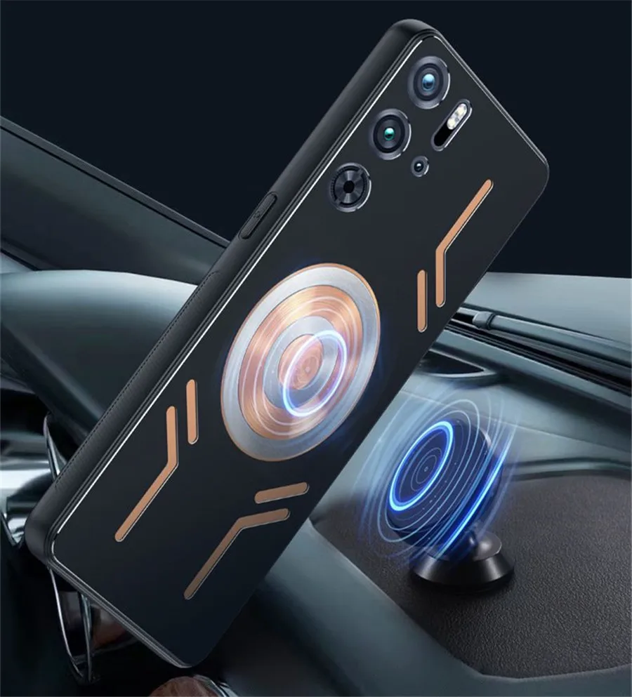 

For Nubia Redmagic 10s Pro+ Cooling Case Magnetic Shockproof Copper Metal Heat Dissipation Cover Funda For Redmagic 9 9s 10 Pro+