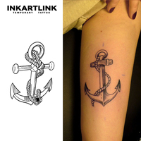 Anchor temporary tattoo sticker, waterproof magic tattoo, lasts to 15 days fake tattoo, semi permanent tattoo