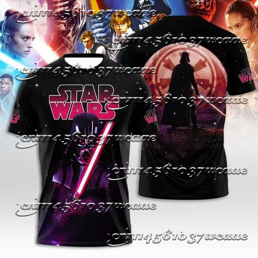 

3D Short Sleeved Men T Shirt Around The 50th Anniversary of Star Wars Adult T Shirts Family Matching Family Matching