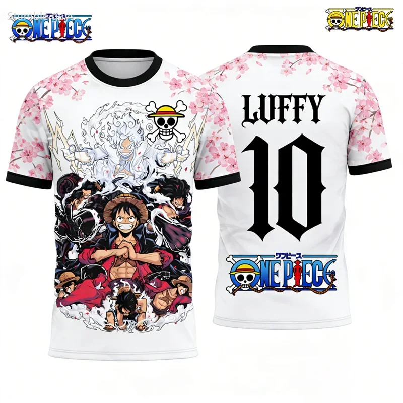 Herren One Piece Anime T-Shirt Chopper Einfacher Aufdruck Jungen Kleidung Mädchen Kurzarm Herren Trikot Lässig Leichtgewichtig