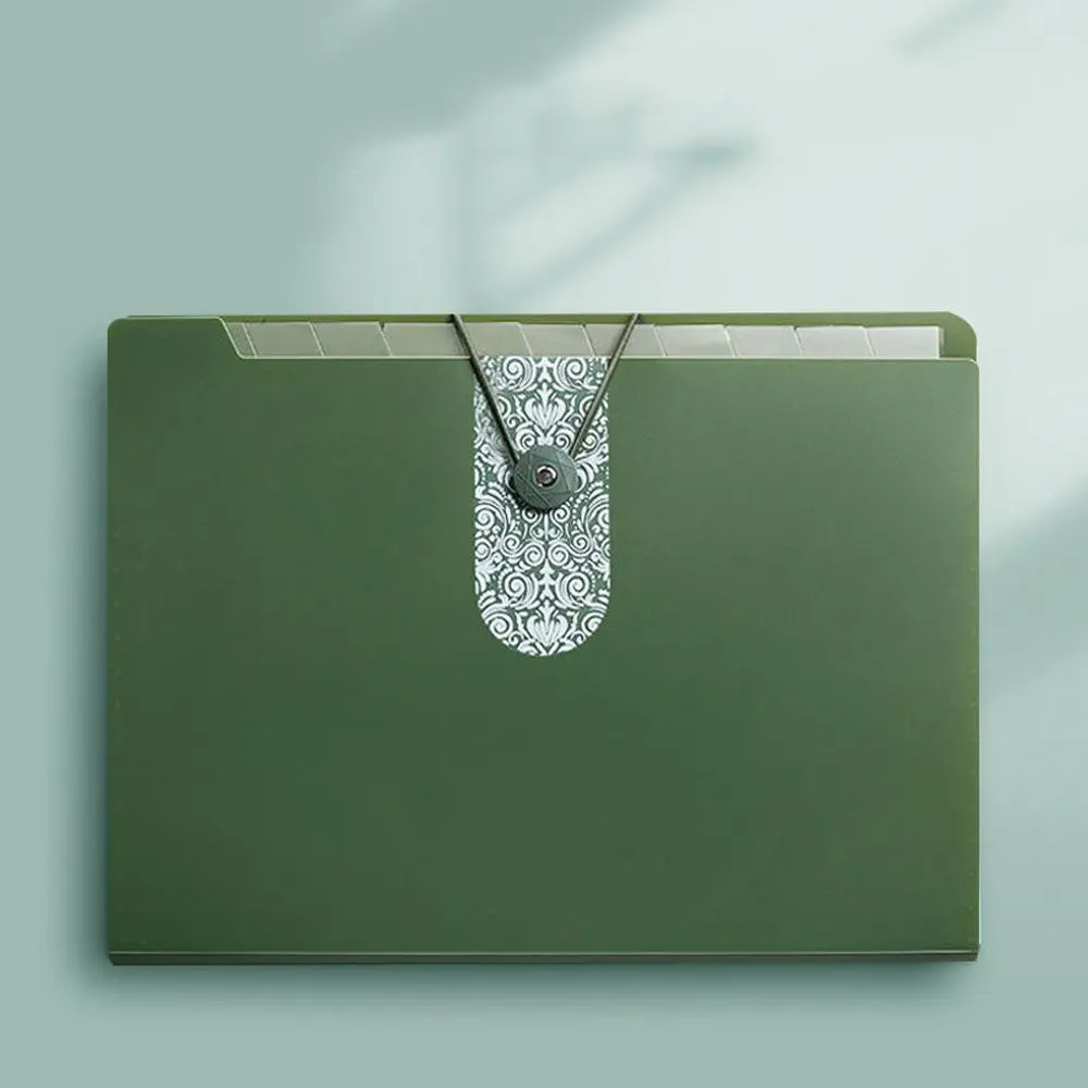 Office School Supplies With Label Card Large Capacity Office Document File Folder Filing Products Paper Organizer Organ Bag