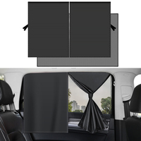 Double Layer Auto Black UV Protection Film 10 Magnets Magnetic Car Personality Sunshades UV Protection Front Rear Window Curtain