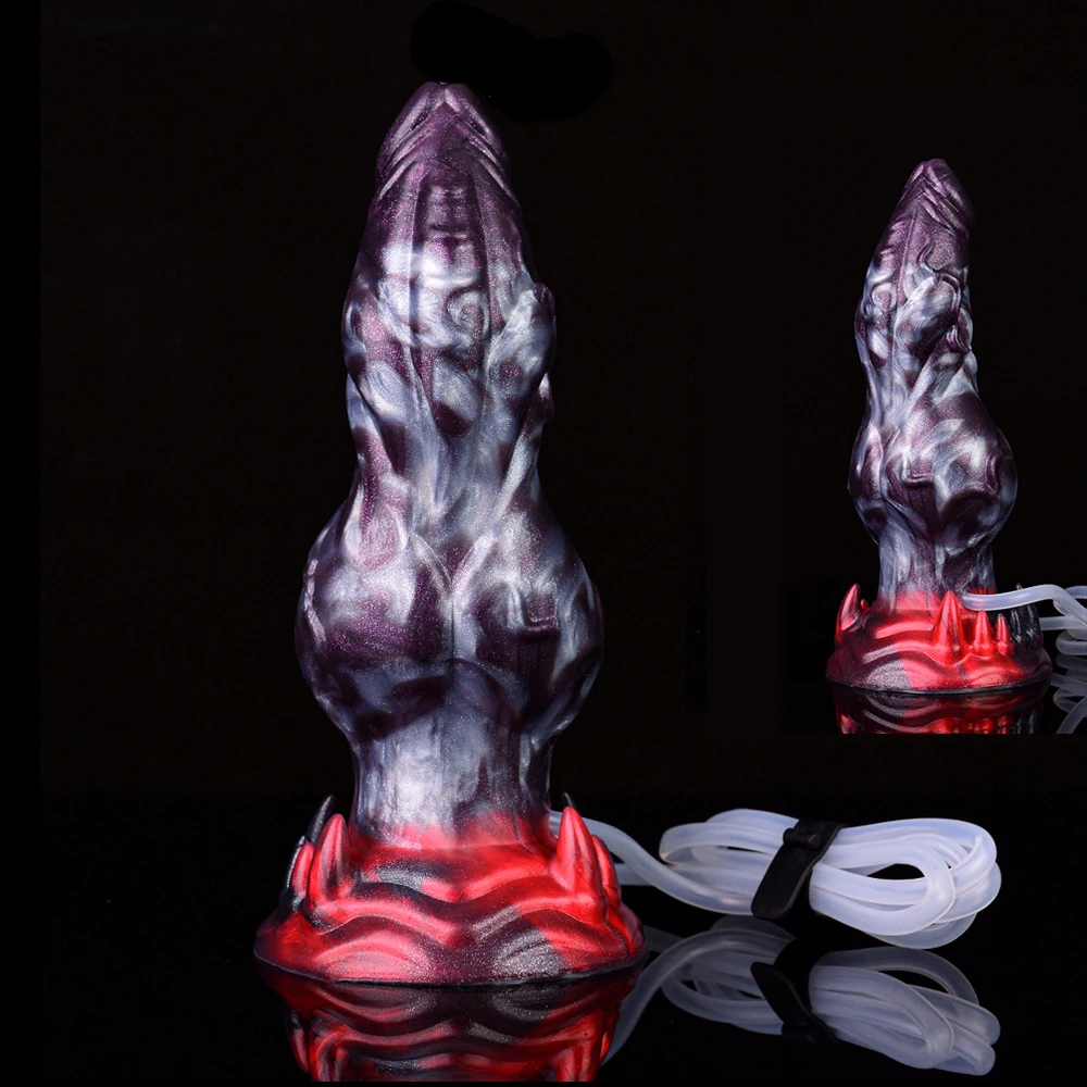 GBAR Squirting Monster Cock Water Spray Anal Plug Huge Dog Knot Penis Vaginal Stimulation Sex Toys For Adult Men Women Pleasure