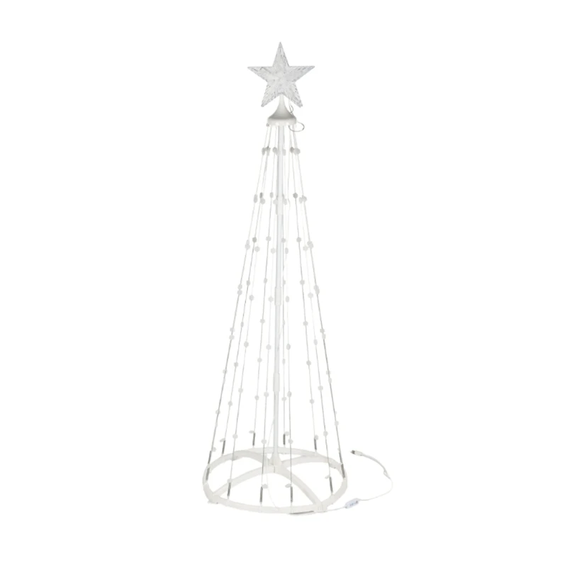 

Multicolored Gradient Cone Christmas Tree Lights Wireless Remote USB Operated Metal Frame Holiday Party Decoration