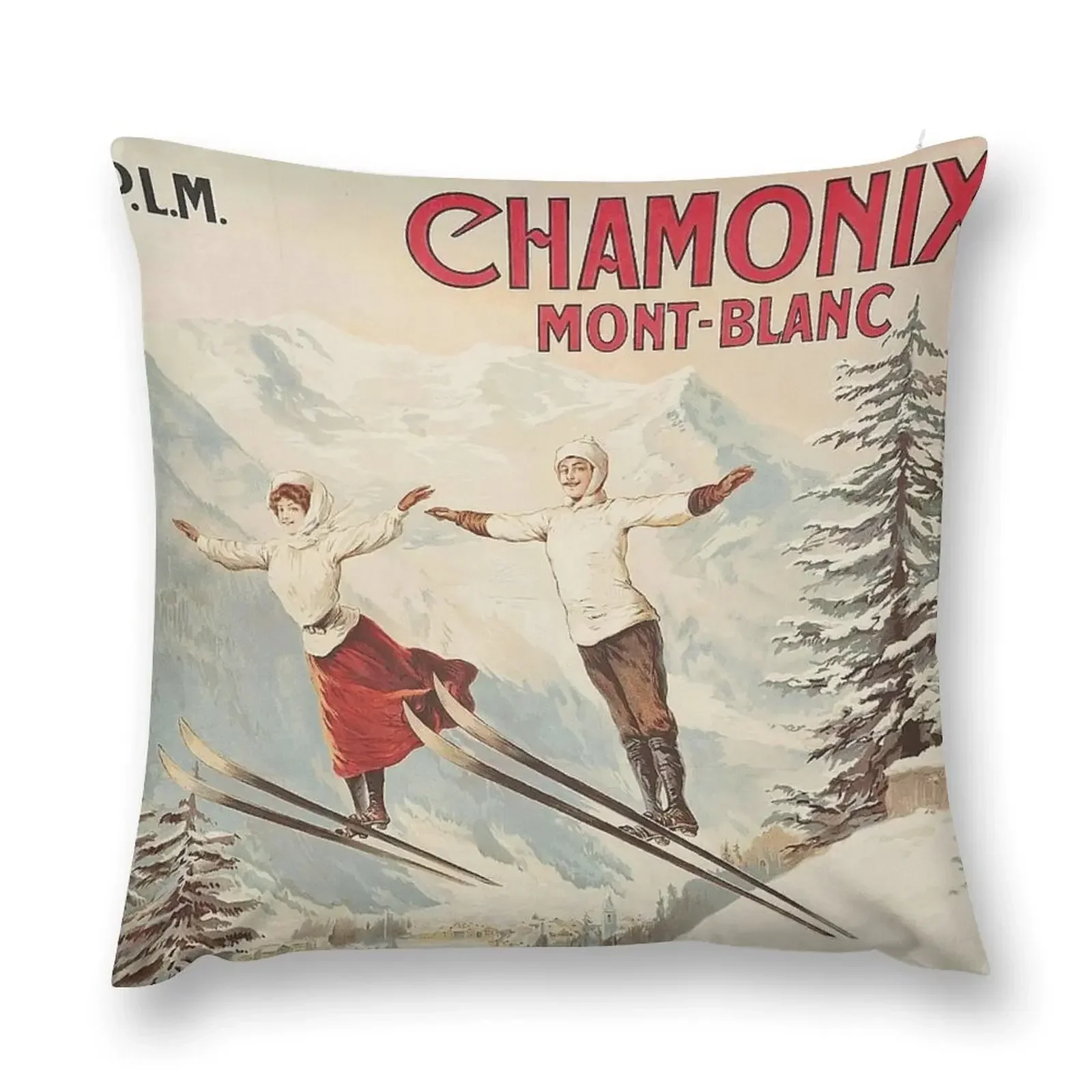 Chamonix Vintage Ski Throw Pillow christmas decorations for home 2025 Pillowcases For Pillows pillow