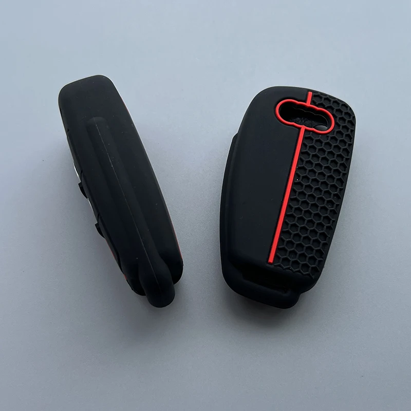 Silicone Car Folding Key Case Cover For Audi A3 A4 A5 A6 A7 Q3 Q5 S6 B6 B7 B8 C6 8P 8V 8L TT RS Car Key Protector Accessories