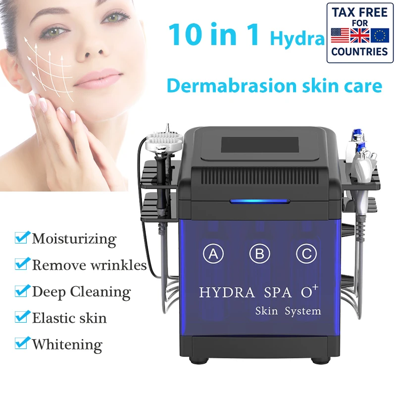 

10 в 1, косметический уход за лицом, гидра-дермабразия, многофункциональная машина для очистки лица, микродермабразия