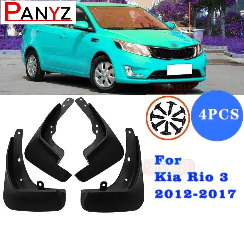 4x For KIA RIO K2 X-LINE PRIDE 2006-2014 2017-2020 Model Mud Flaps Splash Guards Flap Mudguards Fender Car Accessories