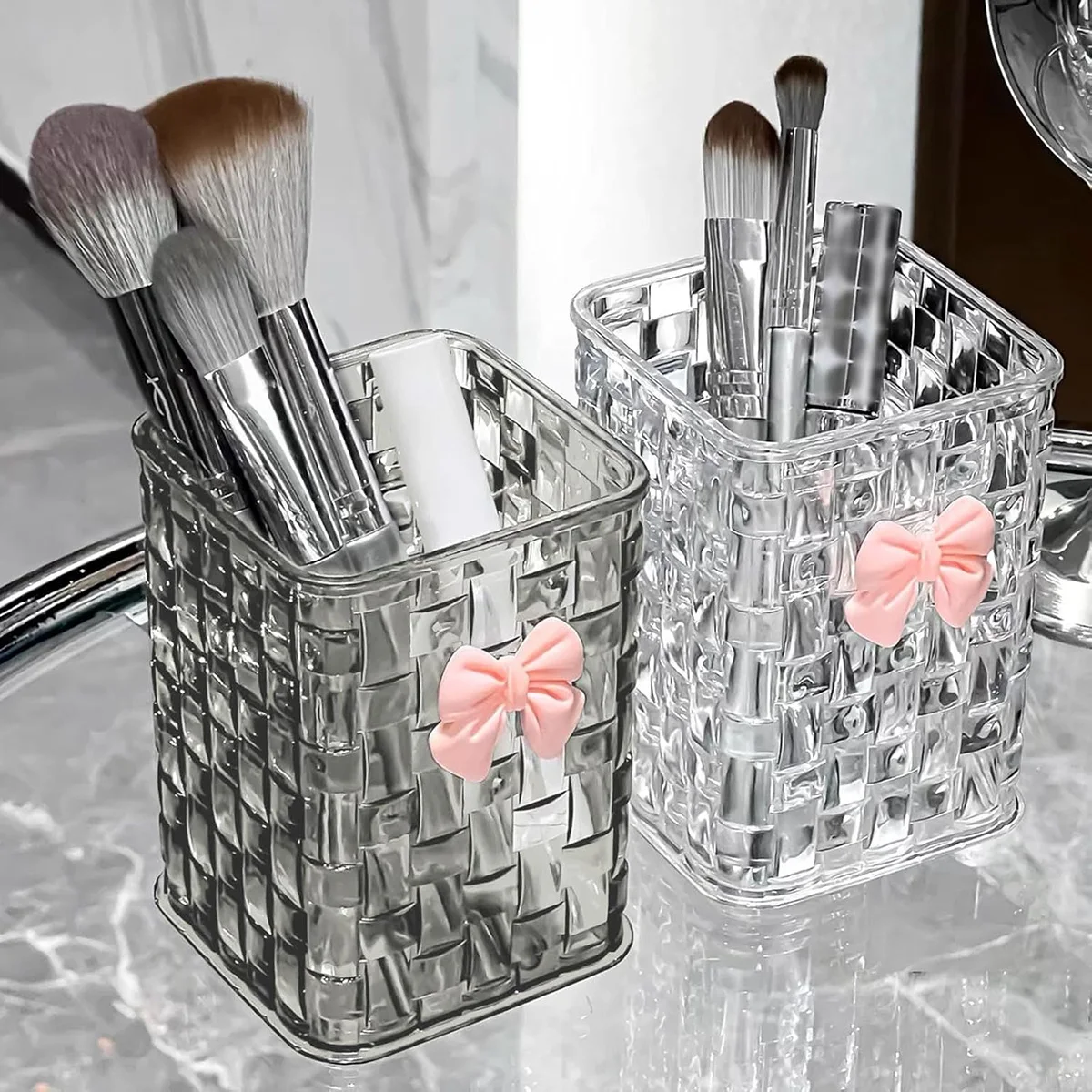 Clear Acrylic Makeup Brushes Storage Box Desk Cosmetic Organizer Lipstick Storage Nail Polish Display Stand Rack Jewelry Case gallery 1