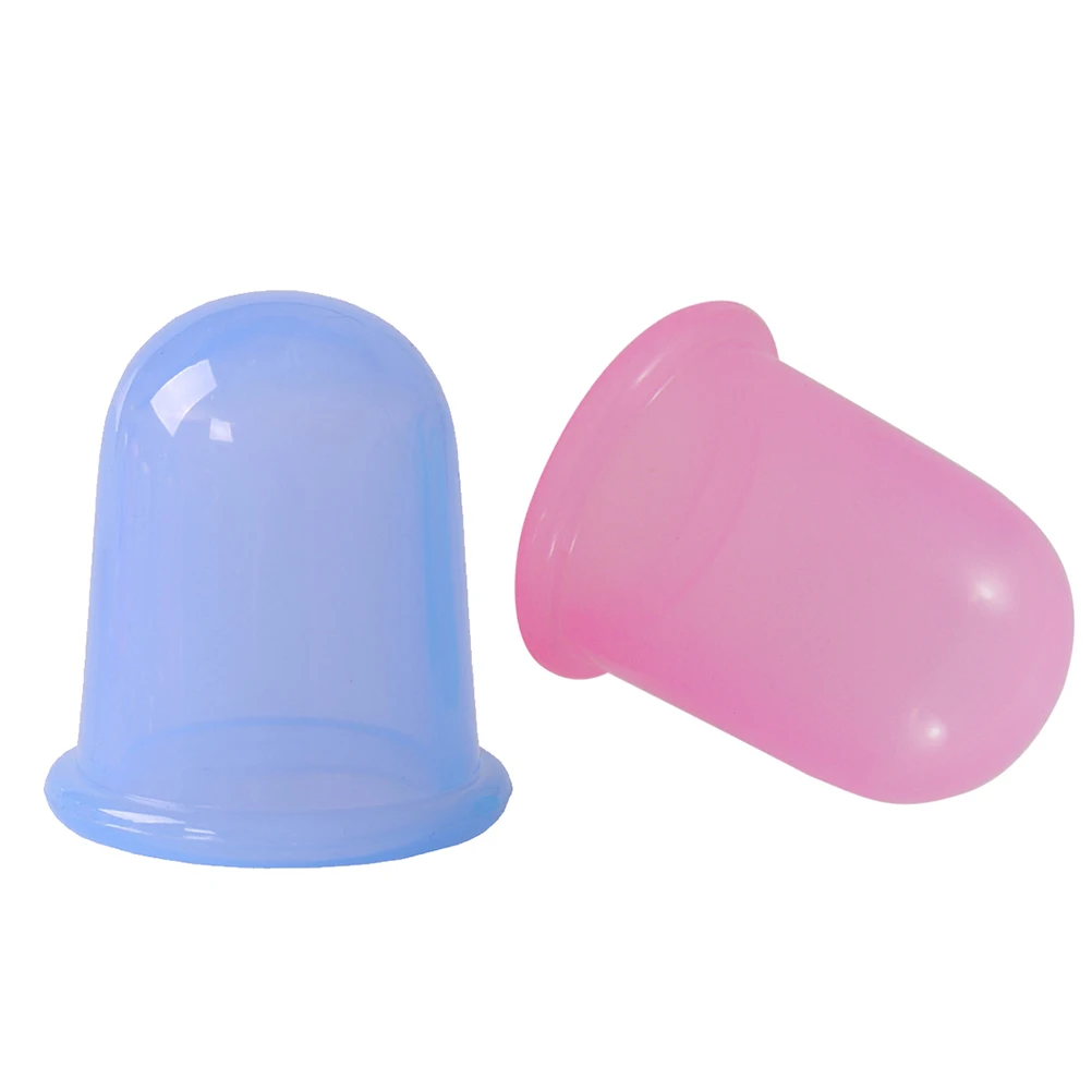 

2 pcs Silicone Vacuum Cupping Massage Therapy Body Suction Cups Tough Durable Healthy Home Hospital Use Moisture Absorber