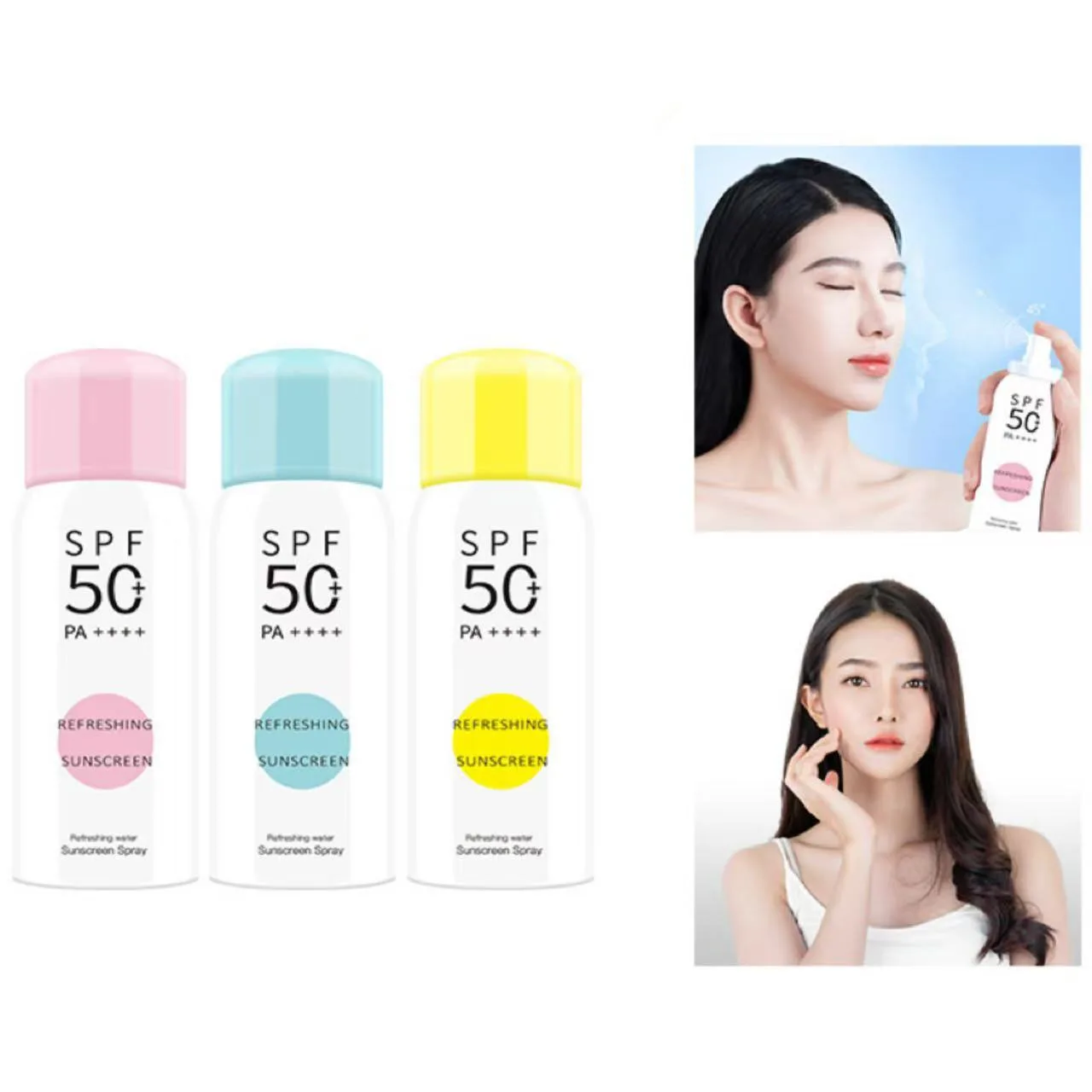 Sunscreen spray lasting hydration anti-ultraviolet portable sunscreen isolation whitening moisturizing skin care products