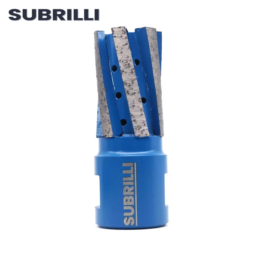 SUBRILLI Diamond Finger Bit Segment Drill Router Bit Bottom Slab Sink Hole Cutter Granite Marble Milling Tool M14 5/8"-11 Thread