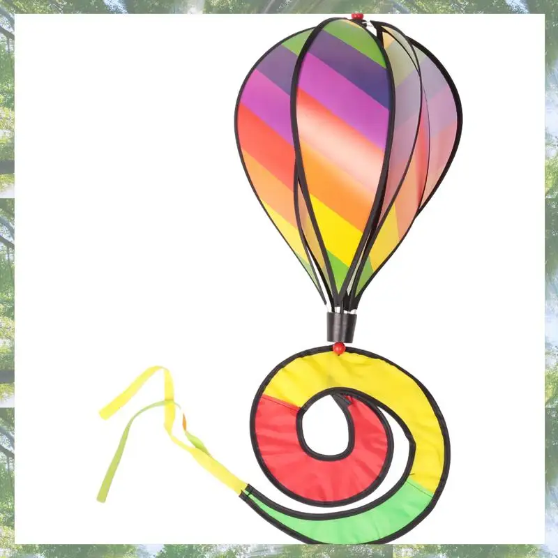 

Premium-2PCS Balloon Wind Spinner Striped Windsock Balloon Yard Decor Spiral Balloon Windmill