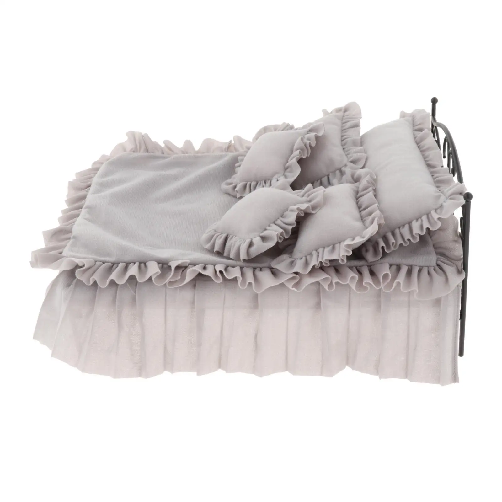 1/6 Scale Wrought Iron Bed Furniture Model Collection Scene Decor