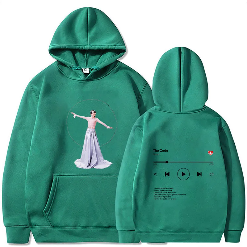 Nemo Eurovision Trophy Graphic Hoodies Long Sleeve Winter Hooded Sweatshirts Casual Women/Men Comfortable Pullovers with Pocket