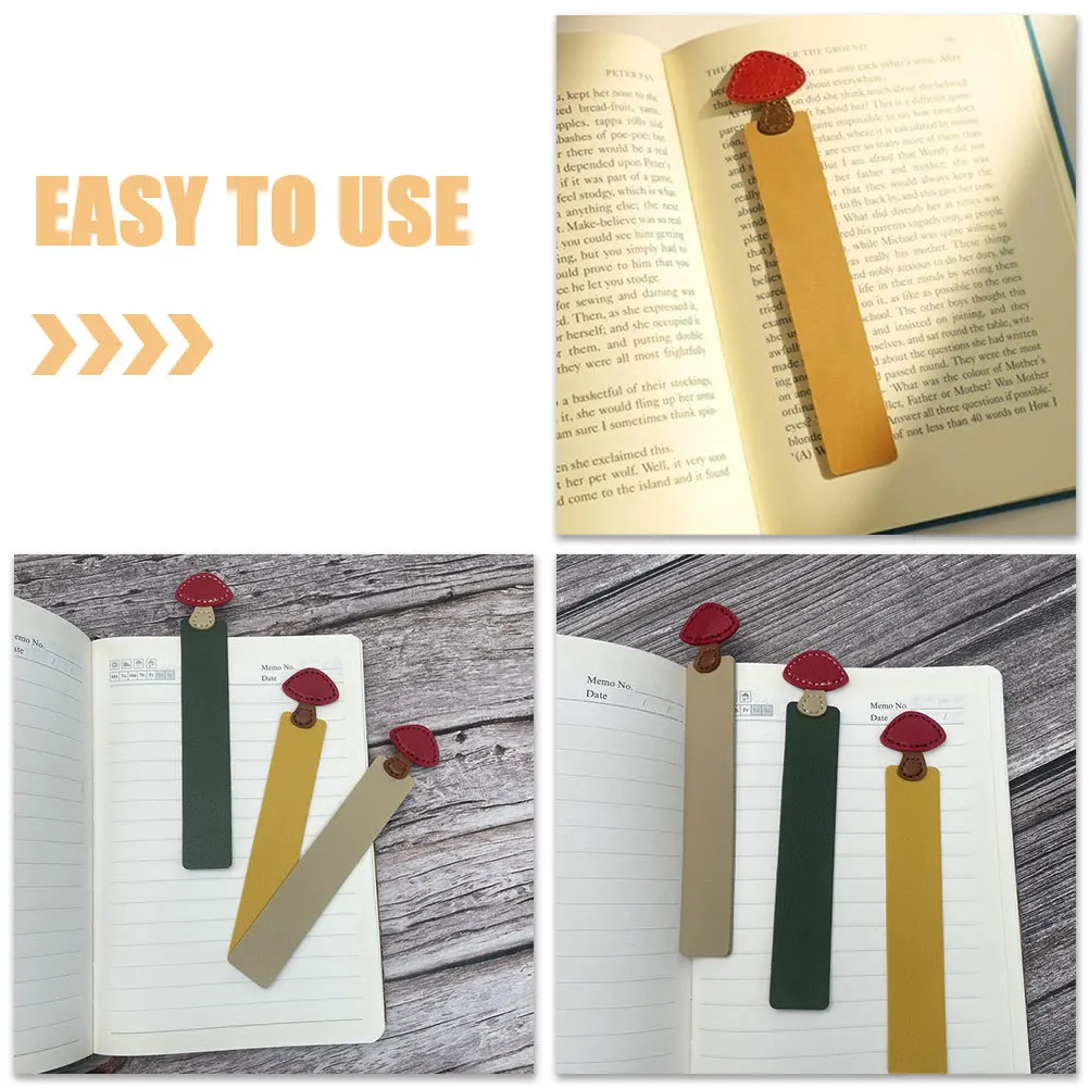 

3Pcs Artificial Mushroom Bookmarks Practical Decorative Reading Accessories Page Markers for Students Book Markers