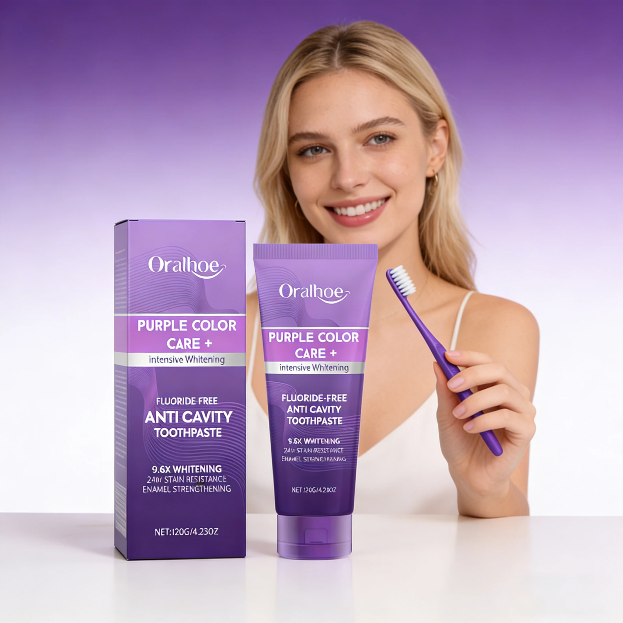 

Зубная паста ORALHOE против кариеса, мятная, для глубокой очистки зубов, удаления налета и пятен, освежения полости рта, ухода за зубами.