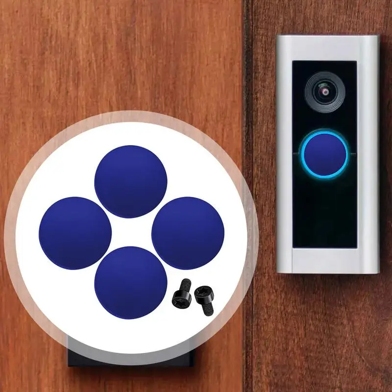 Doorbell Button Repair 4X Soft Doorbell Button Replacement Rustproof Replacement Set With 2 Screws For Video Doorbell