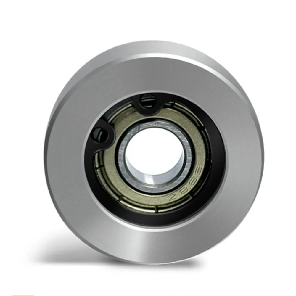 Industrial belt tensioner guide pulley aluminum alloy flat belt idler pulley HBGC series double-sided bearing smooth pulley