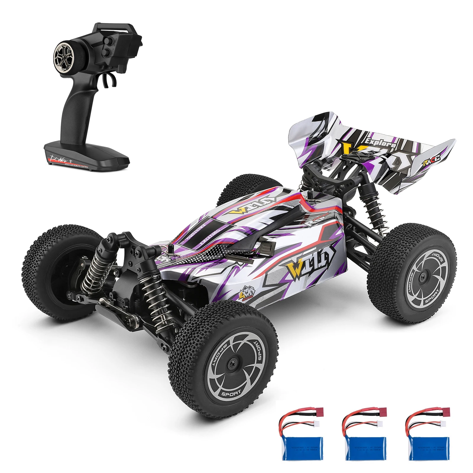 Wltoys 35km/h High Speed Remote Control Car 1/14 Racing Car 2.4GHz Remote Control 4WD Off-Road Car All Terrain RTR Kids Adults