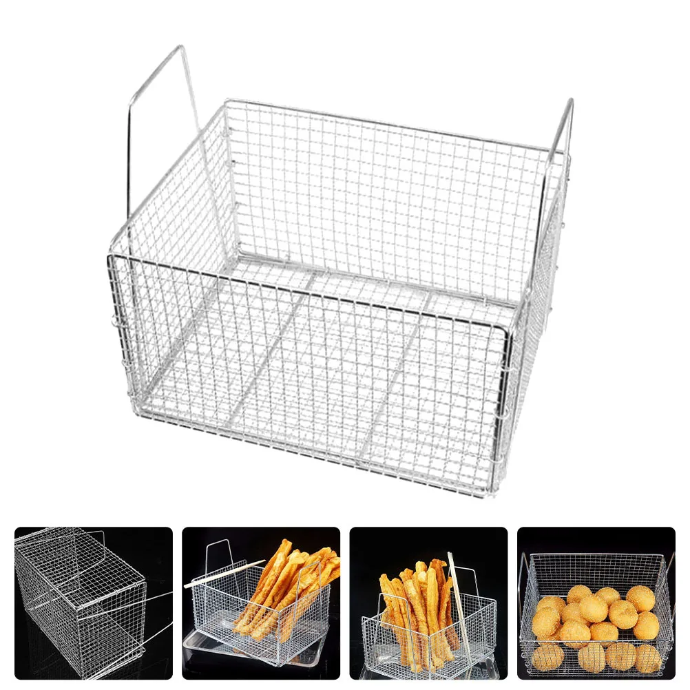 1 pz cestello per friggere rete in acciaio inossidabile strumento di cottura da cucina per bollitura friggere patatine fritte pollo dita cibo