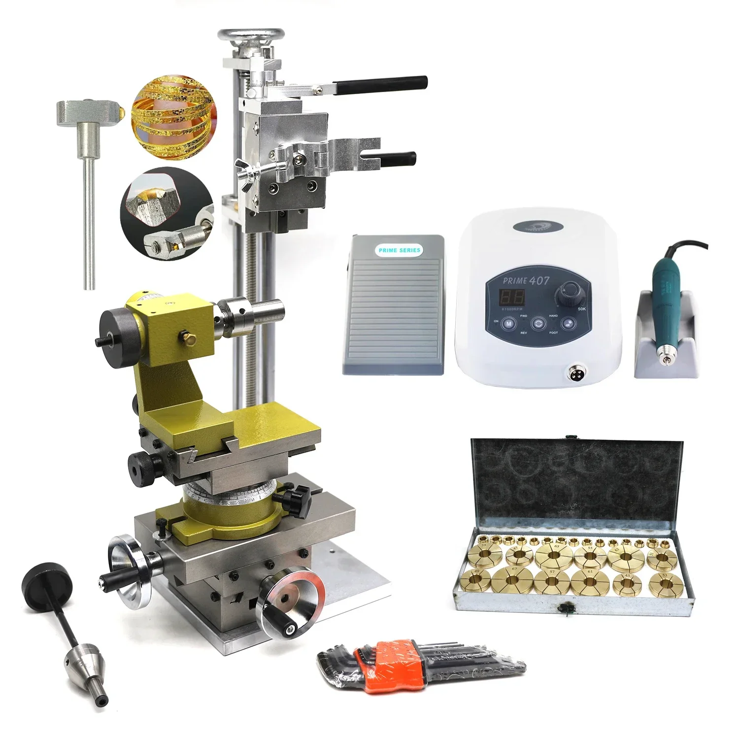 New Arrival 27 Kits Diamond Cutting Faceting Machine with Collet Bangle Engraving Machine for Silver Gold Ring Jewelry