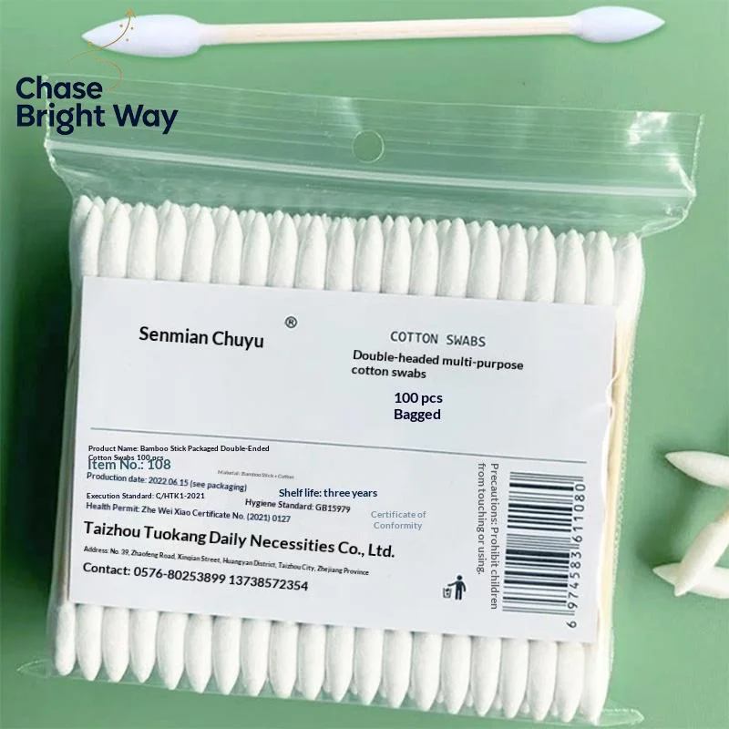 100/300/500Pcs Double Pointed Tip Cotton Swabs Precision Tip Pet Cotton Swabs