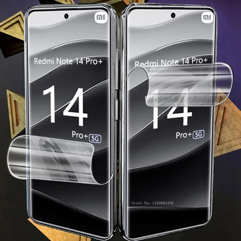 3 PCS Hydrogel Film For Xiaomi Redmi Note 14 Pro Plus 14 5G Redmi 14C Screen Protector For Xiaomi 15 14T Pro Soft Hydrogel Film