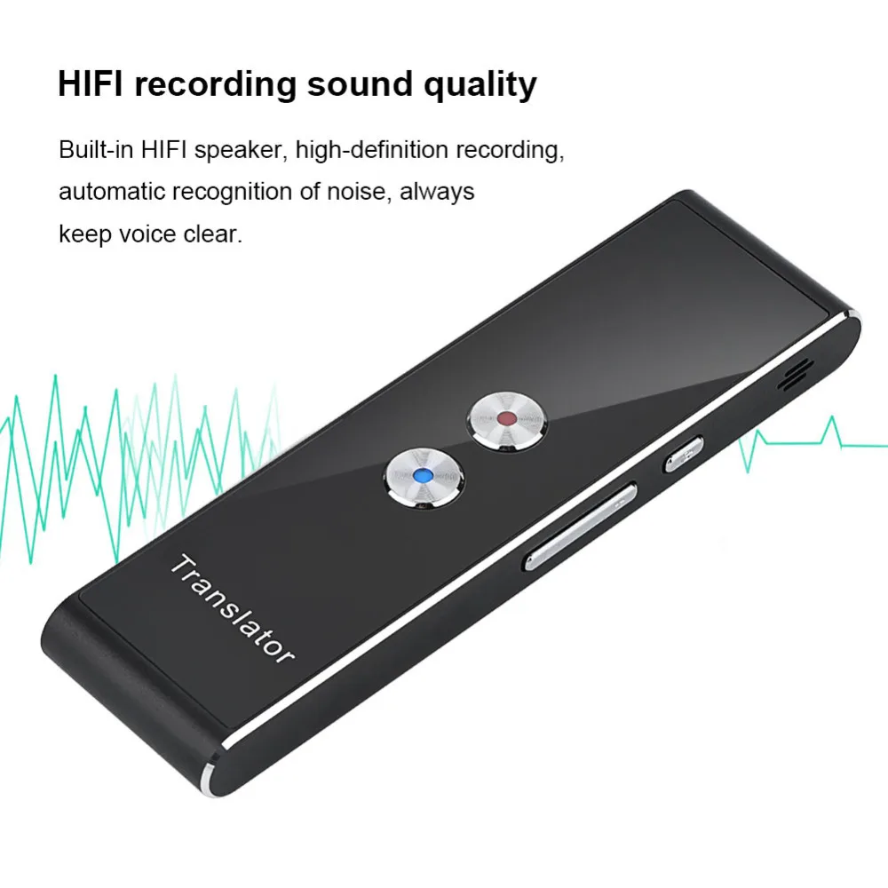 New T8 Voice Translator 40 Languages Multi Languages Instant Translate Mini Wireless 2 Way Real Time Translator Bluetooth