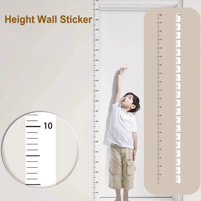 Height Measurement Wall Sticker 0-200cm Removable Height Scale Ruler Self-adhesive Wallpaper Waterproof Growth Chart Decoration