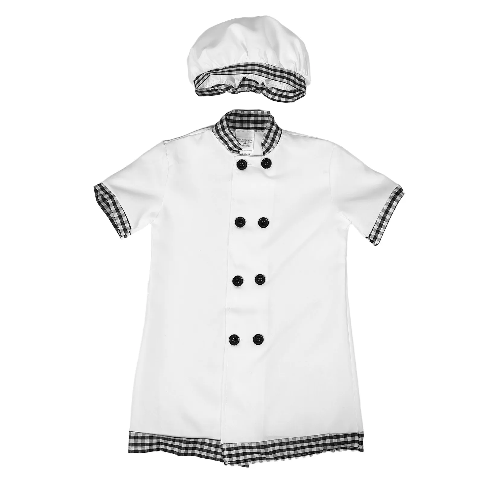 Kids Chef Costume Set for Role Play and Stage Performances Vibrant Realistic Design Soft Breathable Fabric Easy Care Standard