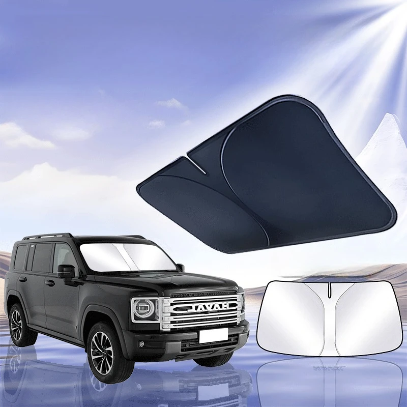 

For GWM New Haval H9 2024 2025 Car Windshield Sun Shade Blocks UV Ray Reflector Auto Window Visor Shield Cover Foldable Parasol