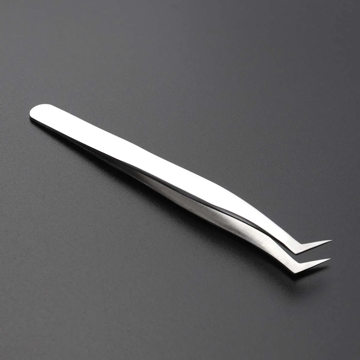 Pęseta do sztucznych rzęs ze stali nierdzewnej, precyzyjne ustawianie, lekka, narzędzie do makijażu rzęs na czerwony dywan i wesele.