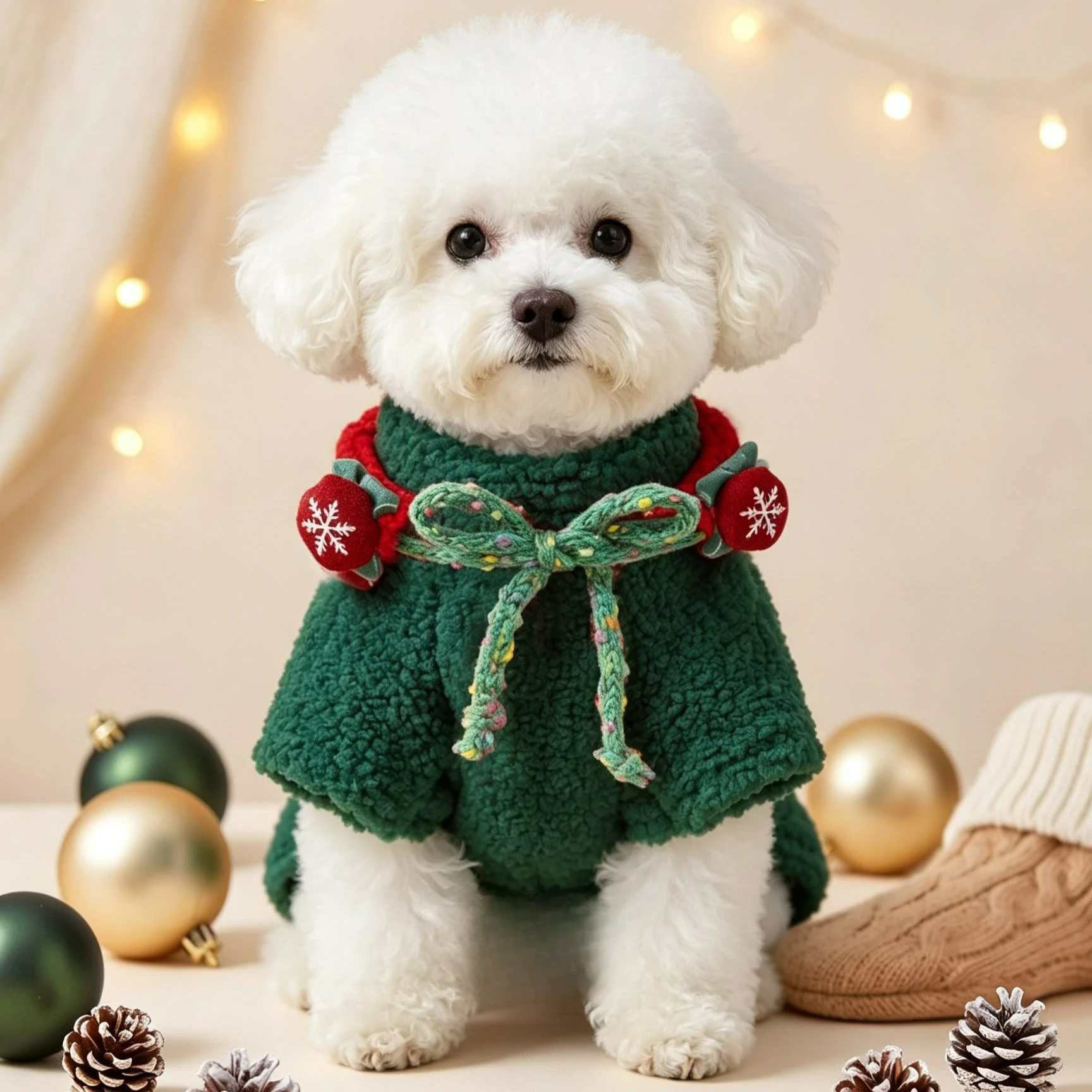 New Dog Clothing Cartoon Pet Jacket Garment Kitten Puppy Warm Jacket Winter Sweaters New Year Christmas Pets Apparel Supplies