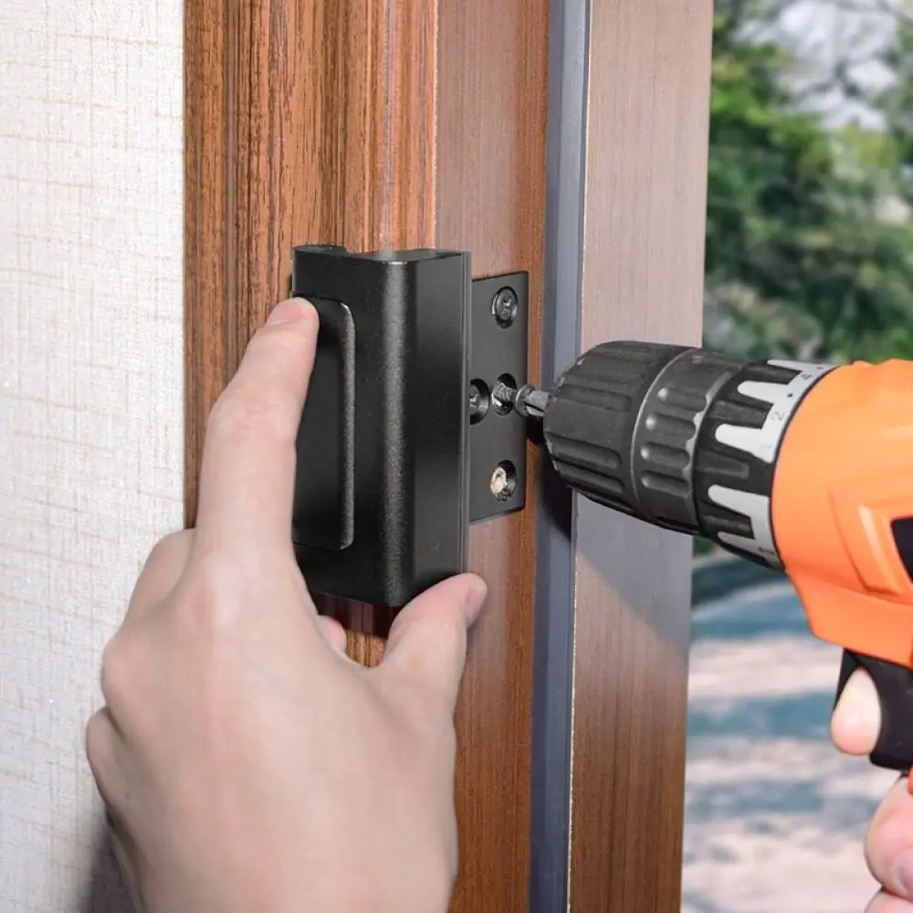 Portable Door Security Lock Aluminum Alloy Travel Latch For Apartment Home Bedroom Protection Anti Burglar Device